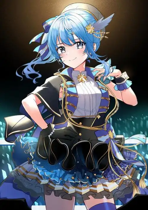 浪漫蓝发少女——画师のんびり作品欣赏