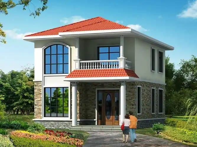 新中式二层自建别墅设计图带露台