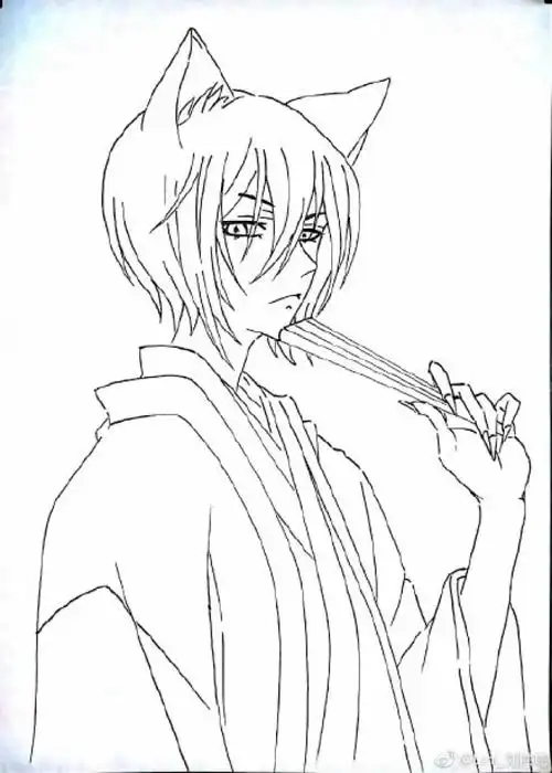 动漫画人物线稿图片漫画人物手绘线稿素材适合新手练习上色