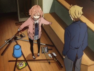 动漫动图 二次元gif 境界的彼方