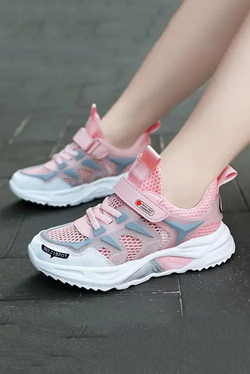 女童鞋子夏季新款单网镂空透气儿童运动鞋女百搭小女孩童鞋女童潮