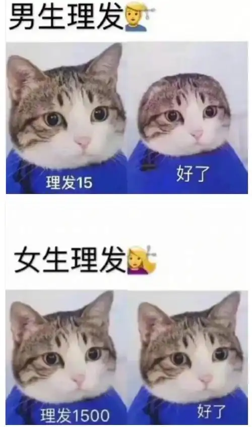 男生理发女生理发-搞笑表情包-斗图表情