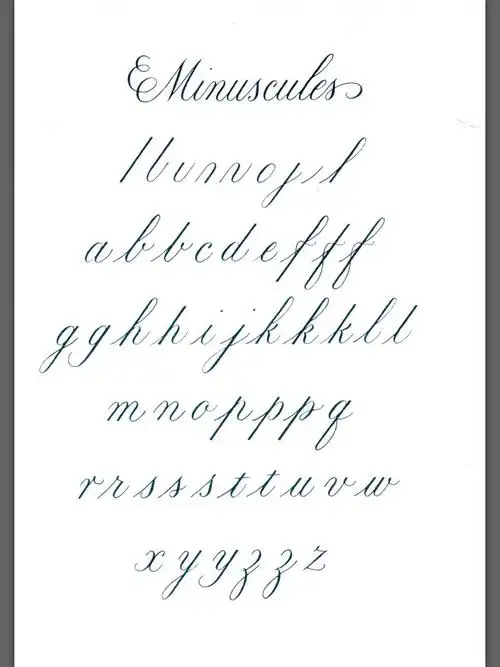 copperplate 花体英文书法