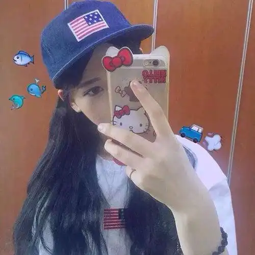 女生头像手机控遮住脸