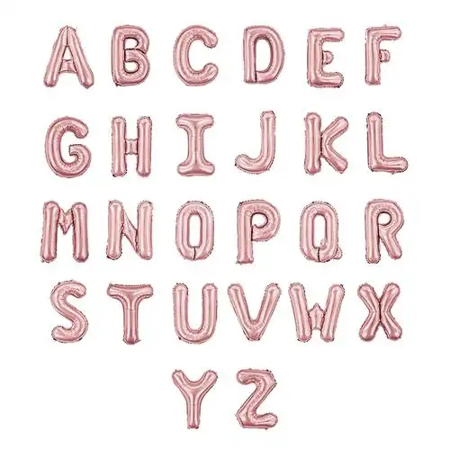 32寸玫瑰金英文字母铝箔气球生日会ktv派对结婚表白装