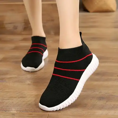 弹力袜靴网红百搭休闲平底女鞋2023年春秋季子新款高帮运动袜子鞋