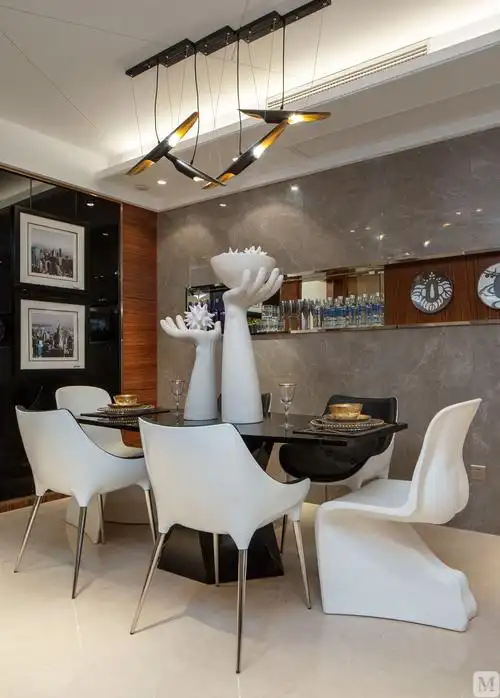 简约餐厅背景墙装修效果图