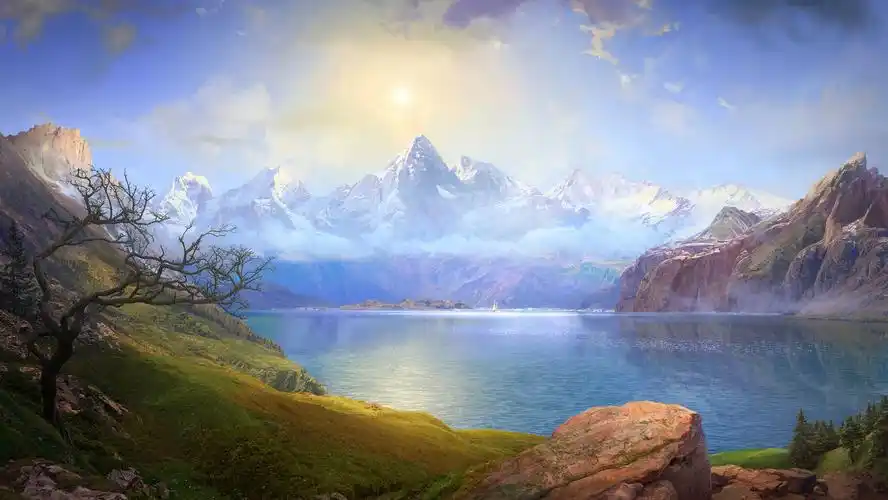 唯美夕阳余晖自然美景电脑桌面壁纸 第一辑