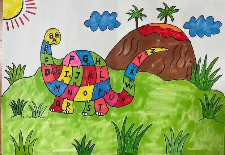 三年级字母画 英语创意绘画-图2