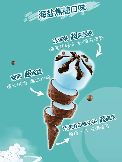 和路雪可爱多脆筒雪糕焦糖海盐香草芒果草莓巧克力甜筒冰淇淋巧克力味