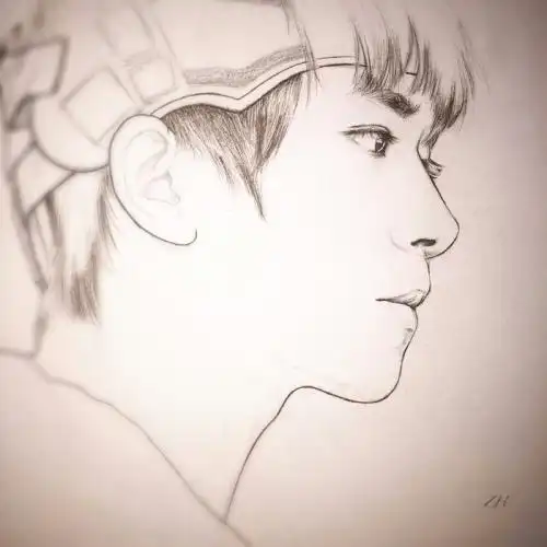 易烊千玺素描简笔画