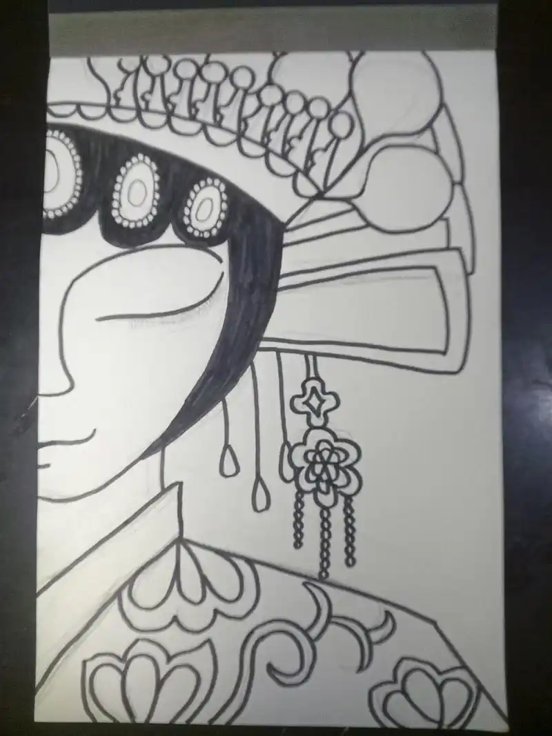 中国京剧绘画 一个新手,画的不好,请各位大佬见谅(大佬应该不会翻到吧