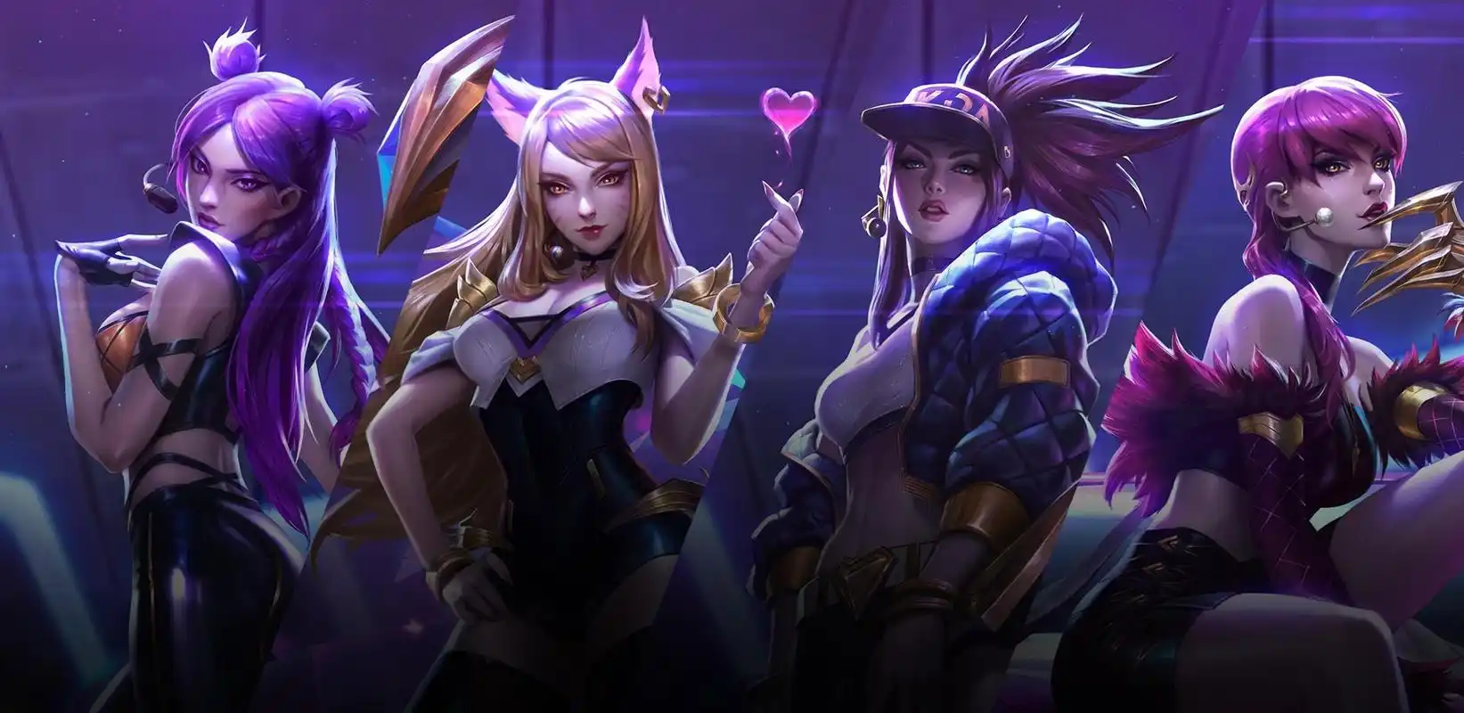 英雄联盟女团kda真人版cos美图魅惑可爱颜值高