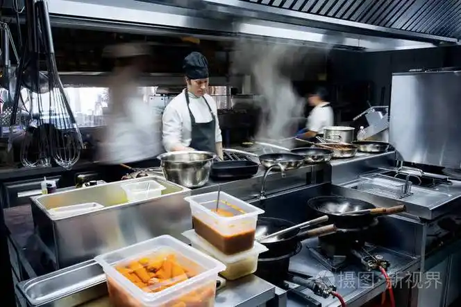 在厨房工作的厨师组照片-正版商用图片0og2gi-摄图新视界