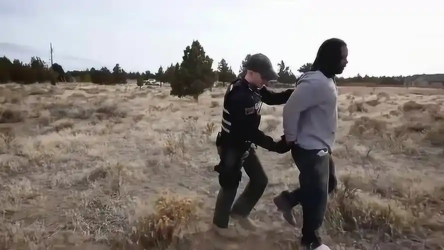 美国赏金猎人抓捕现场看到抓捕的动作就知道是个老手