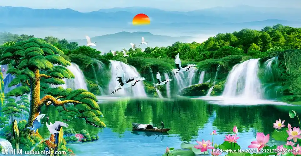 山水风景画图片