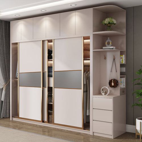 卧室家用小户型衣柜推拉门储物柜子环保趟门大衣橱移门立柜组合 款式