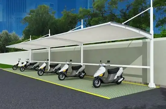 膜结构电动车停车棚