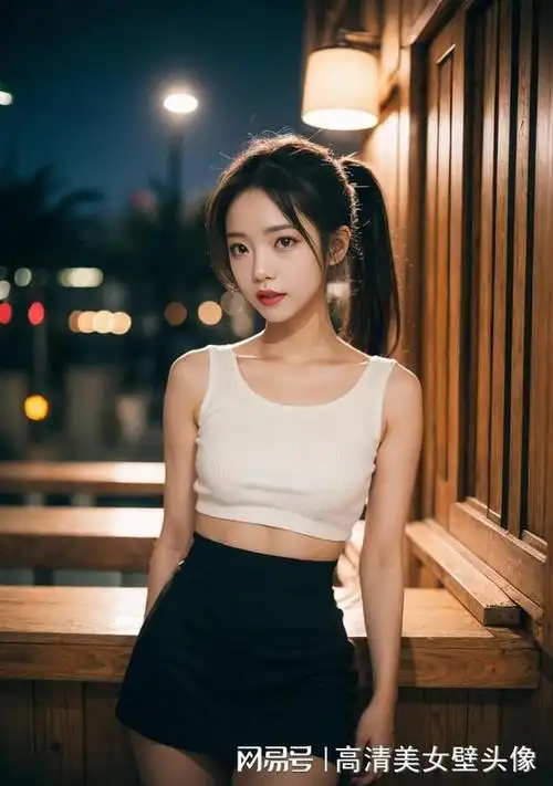 夜景街拍一位超级漂亮的马尾短裙女生极品颜值与身材完美呈现