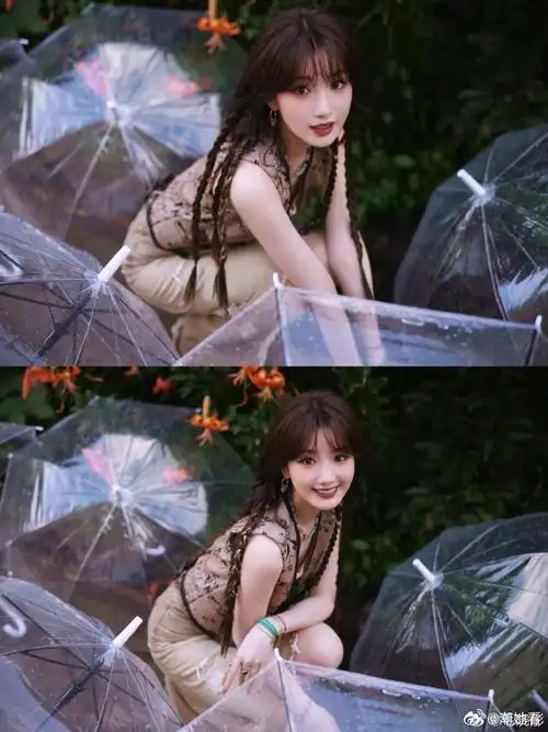 毛晓彤扎好多辫子##毛晓彤头上好多麻花辫