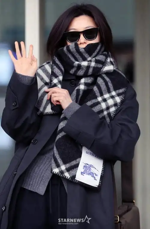 全智贤出国机场图