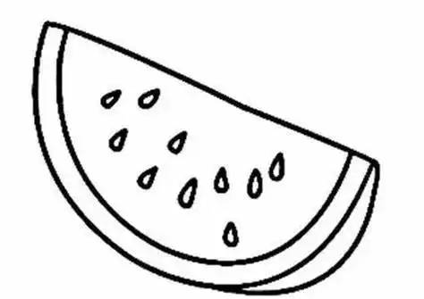 西瓜简笔画 西瓜简笔画图片彩色