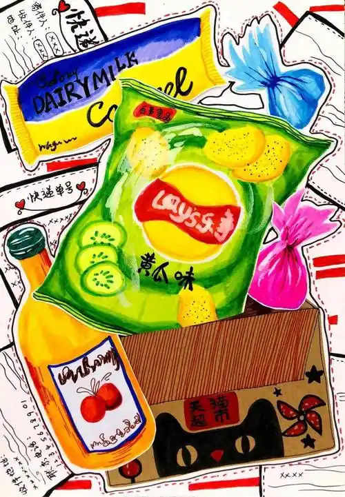 食物怎么画画零食100种简笔画