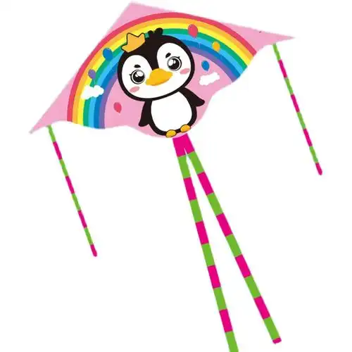 风筝新款高档可爱企鹅潍坊卡通动漫儿童微风风筝