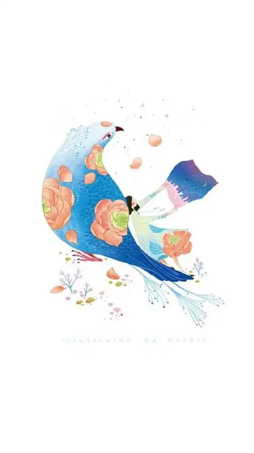 唯美小清新手绘插画