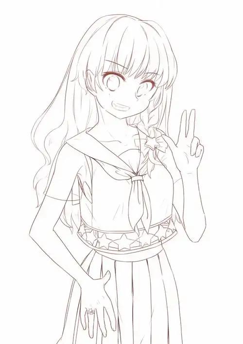 日绘东方project东方线稿生贺原宿水手服 热度(3)转载分享推荐喜欢