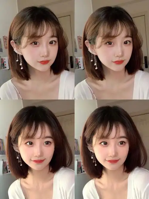 好看到跺脚的一刀切短发适合圆脸小脸