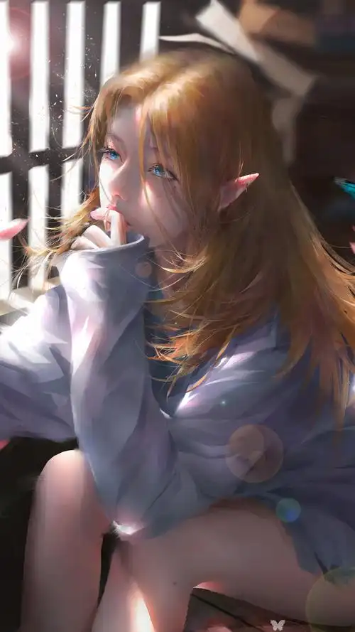 阳光透过窗户女孩唯美好看4k手机壁纸2160x3840