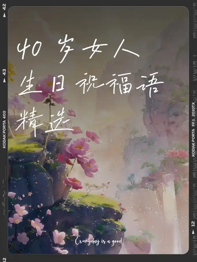 40岁女人生日祝福语精选