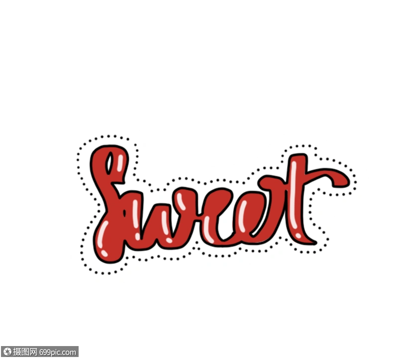 手绘英文标题亲爱亲爱的爱心