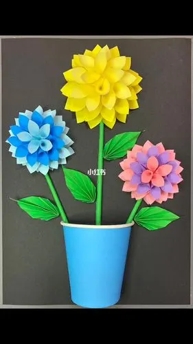 非常有立体感的手工花朵,喜欢就做起来吧.