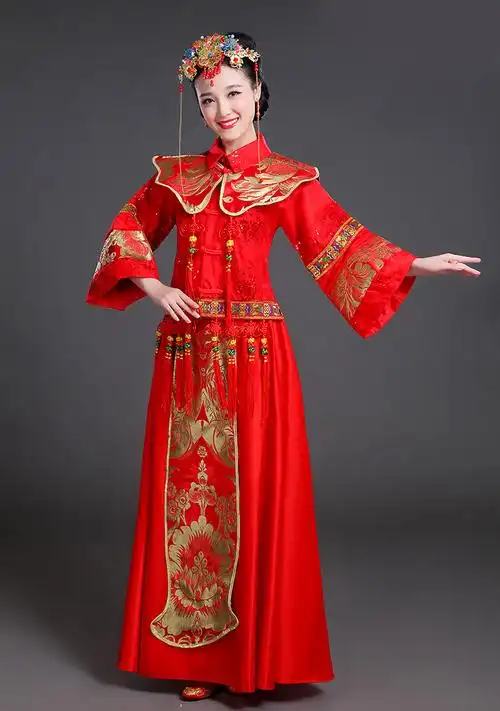 秀禾服新娘新款结婚古装嫁衣抖音同款出阁服中式礼服大码秀和婚服