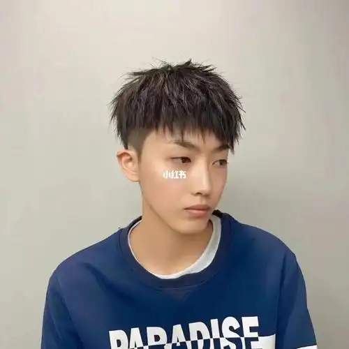 男生碎盖纹理发型朗朗男士发型设计