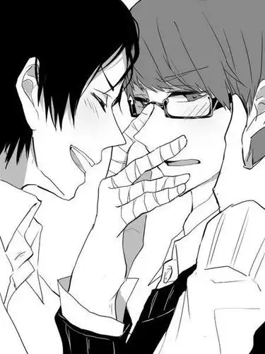 男男动漫kiss简笔画