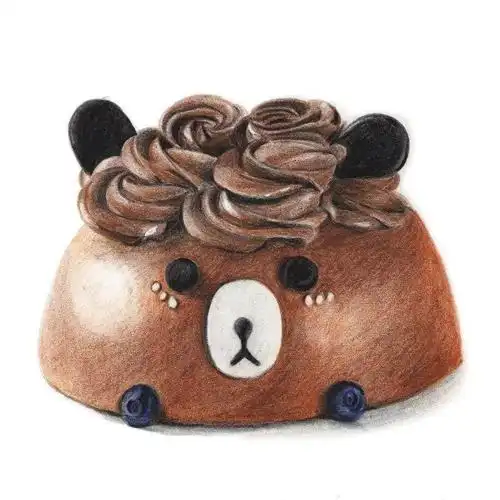 【驴大萌彩铅教程340】手绘甜点 小熊蛋糕