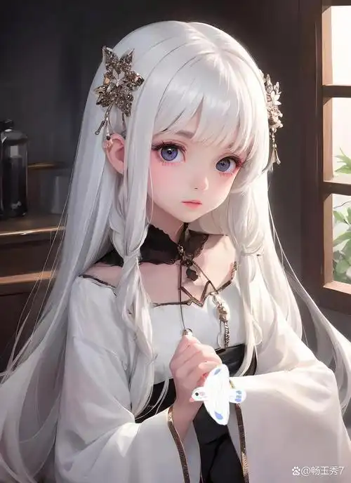 动漫世界里的白发公主