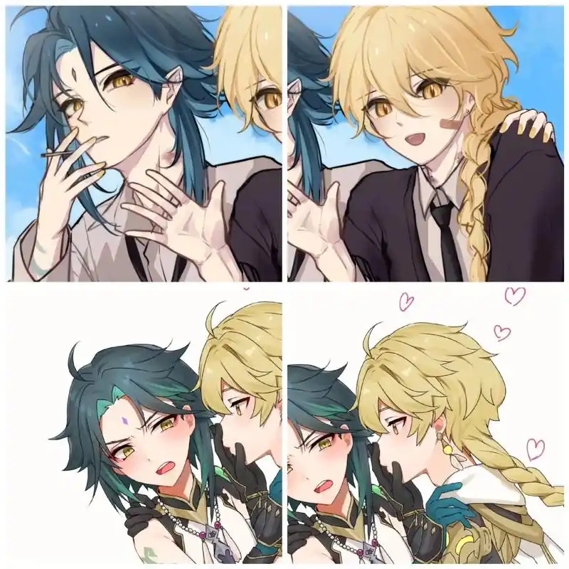 原神情头-魈x空(一)下一对应该是谁呢#图片来自网络 #原神 - 抖音