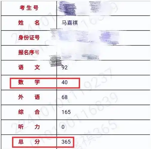 原创马嘉祺高考成绩被曝光从307到365涅盘重生网友却不买账
