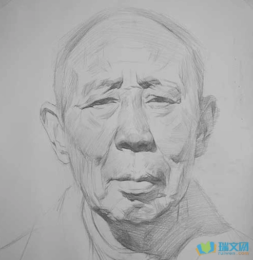 人头像的素描画法步骤图