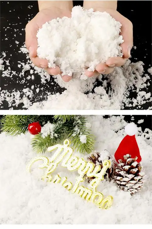 人造雪粉圣诞节装饰品人造雪地场景布置造雪粉假雪花仿真雪景道具