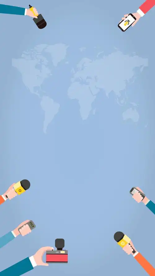 手拿话筒的手臂新闻采访h5背景素材