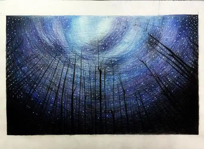 彩铅之星空