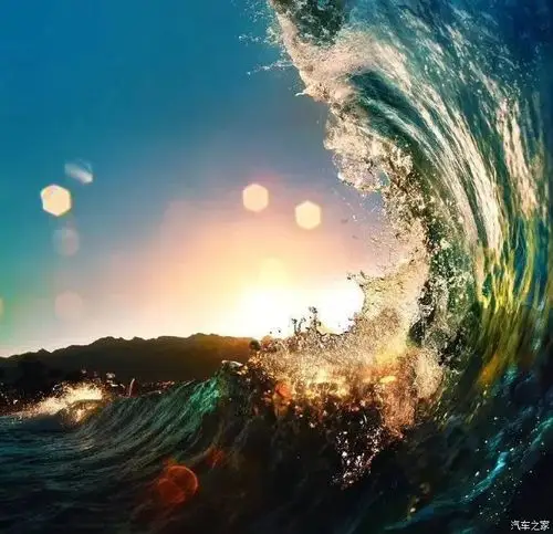 一朵浪花戏朝阳,又是生机勃勃的一天!