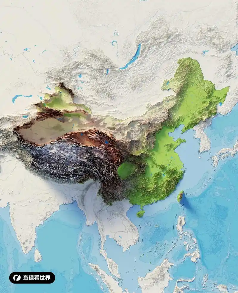 一图读懂中国丰富多样的地貌类型.