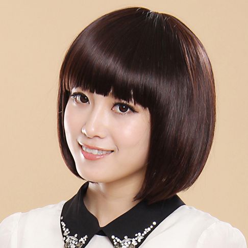 女生假发短发女时尚 波波头假发女短发 bobo头短发女 齐斜刘海