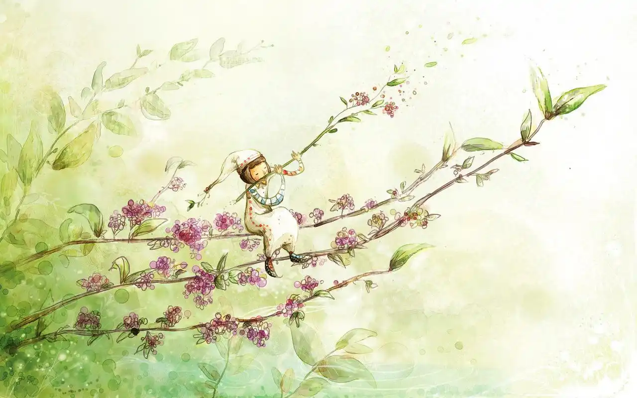 唯美意境小清新创意手绘插画高清桌面壁纸第二辑_卡通动漫_壁纸下载